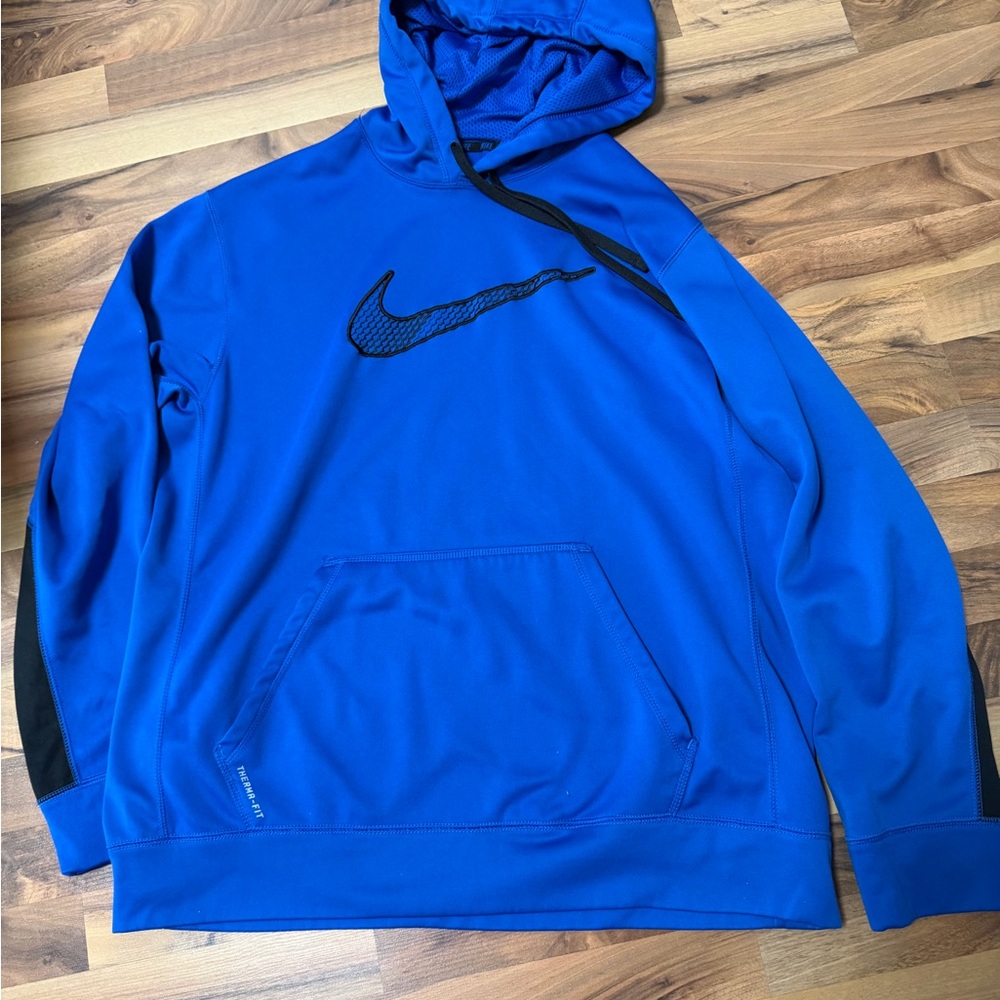 Nike Royal Blue Hoodie with Black Swoosh